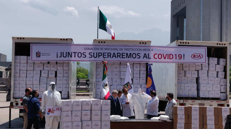 KIA Motors México dona equipo de protección a Nuevo León