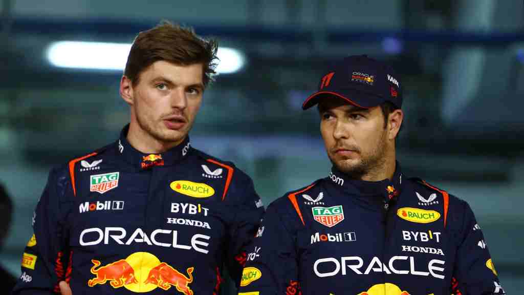Checo Pérez y Max Verstappen del equipo Red Bull